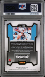 Graded 2024 Panini Prizm Draft Picks Drake Maye #103 Red Ice Rookie RC Football Card PSA 10 Gem Mint (ONLINE ORDER ONLY)
