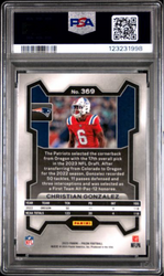 Graded 2023 Panini Prizm Christian Gonzalez #369 Rookie RC Football Card PSA 10 Gem Mint (ONLINE ORDER ONLY)