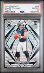 Graded 2024 Panini Phoenix Caleb Williams #151 Wave Rookie RC Football Card PSA 10 Gem Mint (ONLINE ORDER ONLY)