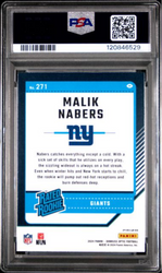 Graded 2024 Panini Donruss Optic Malik Nabers #271 Blue Hyper Rookie RC Football Card PSA 10 Gem Mint (ONLINE ORDER ONLY)