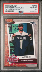 Graded 2023 Panini Instant Jaxon Smith-Njigba #DN10 NFL Draft Night /807 Rookie RC Football Card PSA 10 Gem Mint (ONLINE ORDER ONLY)