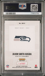 Graded 2023 Panini Instant Jaxon Smith-Njigba #DN10 NFL Draft Night /807 Rookie RC Football Card PSA 10 Gem Mint (ONLINE ORDER ONLY)