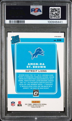 Graded 2021 Panini Donruss Optic Amon-Ra St. Brown #228 Purple Shock Rookie RC Football Card PSA 10 Gem Mint (ONLINE ORDER ONLY)