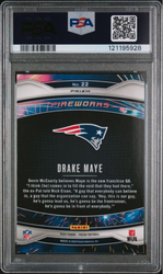 Graded 2024 Panini Prizm Drake Maye #22 Fireworks Green Wave Rookie RC Football Card PSA 10 Gem Mint (ONLINE ORDER ONLY)