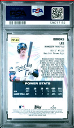 Graded 2025 Topps Chrome Brooks Lee #PP23 Power Players Rookie RC Baseball Card PSA 10 Gem Mint (ONLINE ORDER ONLY)