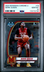 Graded 2024 Topps Bowman Chrome U Derik Queen #19 Rookie RC Basketball Card PSA 10 Gem Mint (ONLINE ORDER ONLY)