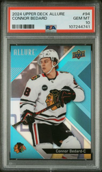 Graded 2024 Upper Deck Allure Connor Bedard #94 Hockey Card PSA 10 Gem Mint (ONLINE ORDER ONLY)
