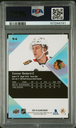 Graded 2024 Upper Deck Allure Connor Bedard #94 Hockey Card PSA 10 Gem Mint (ONLINE ORDER ONLY)