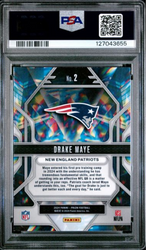 Graded 2024 Panini Prizm Drake Maye #2 Prizmatic Rookie RC Football Card PSA 9 Mint (ONLINE ORDER ONLY)