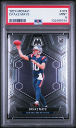 Graded 2024 Panini Mosaic Drake Maye #303 Rookie RC Football Card PSA 9 Mint (ONLINE ORDER ONLY)