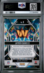 Graded 2024 Panini Prizm Jayden Daniels #3 Prizmatic Green Ice Rookie RC Football Card PSA 10 Gem Mint (ONLINE ORDER ONLY)