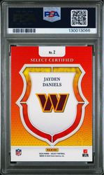 Graded 2024 Panini Select Jayden Daniels #2 Select Certified Rookie RC Football Card PSA 10 Gem Mint (ONLINE ORDER ONLY)