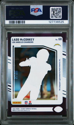 Graded 2024 Panini Clearly Donruss Ladd McConkey #68 Autograph Purple /75 Rookie RC Football Card PSA 10 Gem Mint (ONLINE ORDER ONLY)