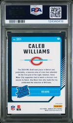 Graded 2024 Panini Donruss Optic Caleb Williams #201 Purple Shock Rookie RC Football Card PSA 10 Gem Mint (ONLINE ORDER ONLY)