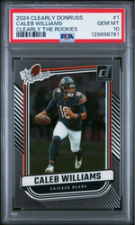 Graded 2024 Panini Clearly Donruss Caleb Williams #1 Clearly The Rookies Rookie RC Football Card PSA 10 Gem Mint (ONLINE ORDER ONLY)
