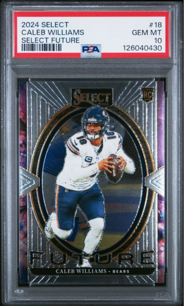 Graded 2024 Panini Select Caleb Williams #18 Select Future Rookie RC Football Card PSA 10 Gem Mint (ONLINE ORDER ONLY)