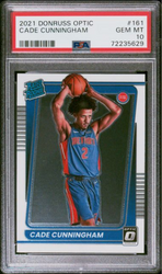 Graded 2021 Panini Donruss Optic Cade Cunningham #161 Rookie RC Basketball Card PSA 10 Gem Mint (ONLINE ORDER ONLY)