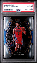 Graded 2021 Panini Select Cade Cunningham #116 Rookie RC Basketball Card PSA 10 Gem Mint (ONLINE ORDER ONLY)