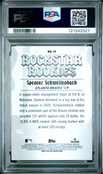 Graded 2025 Topps Bowman Spencer Schwellenbach #RR19 Rockstar Rookies Green Refractor /99 Rookie RC Baseball Card PSA 10 Gem Mint (ONLINE ORDER ONLY)