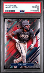 Graded 2025 Topps Finest James Wood #300 Rookie RC Baseball Card PSA 10 Gem Mint (ONLINE ORDER ONLY)