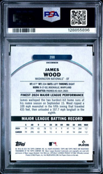 Graded 2025 Topps Finest James Wood #200 Magenta Refractor /300 Rookie RC Baseball Card PSA 10 Gem Mint (ONLINE ORDER ONLY)