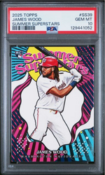 Graded 2025 Topps James Wood #SS39 Summer Superstars Rookie RC Baseball Card PSA 10 Gem Mint (ONLINE ORDER ONLY)