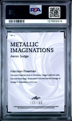 Graded 2025 Leaf Aaron Judge #MI1 Metallic Imaginations Series 2 Red /199 Baseball Card PSA 10 Gem Mint (ONLINE ORDER ONLY)