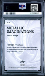 Graded 2025 Leaf Aaron Judge #MI1 Metallic Imaginations Series 2 Gold /99 Baseball Card PSA 10 Gem Mint (ONLINE ORDER ONLY)