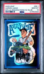 Graded 2025 Leaf Aaron Judge #MI1 Metallic Imaginations Series 2 Blue /49 Baseball Card PSA 10 Gem Mint (ONLINE ORDER ONLY)