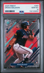 Graded 2025 Topps Finest Drake Baldwin #287 Rookie RC Baseball Card PSA 10 Gem Mint (ONLINE ORDER ONLY)