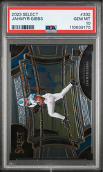 Graded 2023 Panini Select Jahmyr Gibbs #332 Rookie RC Football Card PSA 10 Gem Mint (ONLINE ORDER ONLY)