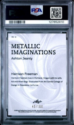 Graded 2025 Leaf Ashton Jeanty #MI2 Metallic Imaginations Series 2 Red /199 Rookie RC Football Card PSA 10 Gem Mint (ONLINE ORDER ONLY)