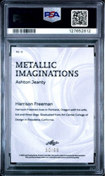 Graded 2025 Leaf Ashton Jeanty #MI2 Metallic Imaginations Series 2 Gold /99 Rookie RC Football Card PSA 10 Gem Mint (ONLINE ORDER ONLY)