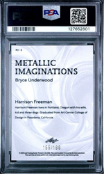 Graded 2025 Leaf Bryce Underwood #MI3 Metallic Imaginations Series 2 Red /199 Rookie RC Football Card PSA 10 Gem Mint (ONLINE ORDER ONLY)