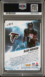Graded 2023 Panini Absolute Bijan Robinson #BST6 By Storm Rookie RC Football Card PSA 10 Gem Mint (ONLINE ORDER ONLY)