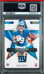 Graded 2024 Panini Illusions Malik Nabers #5 Shining Stars Rookie RC Football Card PSA 10 Gem Mint (ONLINE ORDER ONLY)