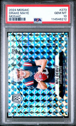 Graded 2024 Panini Mosaic Drake Maye #273 Mosaic Rookie RC Football Card PSA 10 Gem Mint (ONLINE ORDER ONLY)