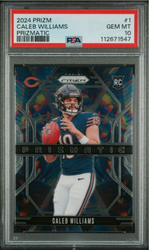 Graded 2024 Panini Prizm Caleb Williams #1 Prizmatic Rookie RC Football Card PSA 10 Gem Mint (ONLINE ORDER ONLY)
