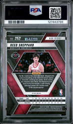 Graded 2024 Panini Mosaic Reed Sheppard #252 Red Seismic /299 Rookie RC Basketball Card PSA 10 Gem Mint (ONLINE ORDER ONLY)