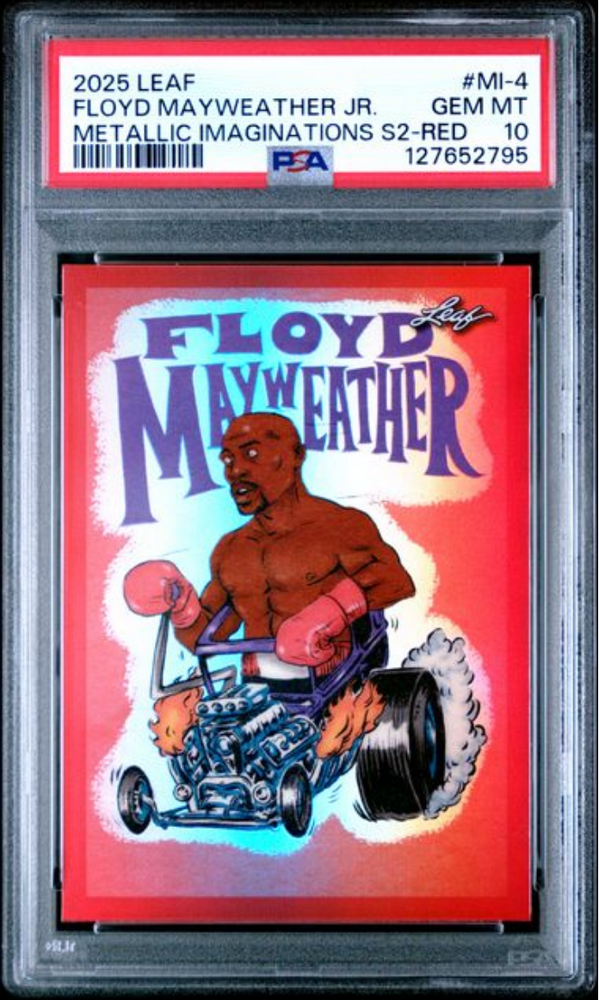 Graded 2025 Leaf Floyd Mayweather Jr #MI4 Metallic Imaginations Series 2 Red /199 Boxing Card PSA 10 Gem Mint (ONLINE ORDER ONLY)
