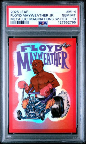 Graded 2025 Leaf Floyd Mayweather Jr #MI4 Metallic Imaginations Series 2 Red /199 Boxing Card PSA 10 Gem Mint (ONLINE ORDER ONLY)