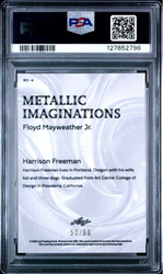 Graded 2025 Leaf Floyd Mayweather Jr #MI4 Metallic Imaginations Series 2 Gold /99 Boxing Card PSA 9 Mint (ONLINE ORDER ONLY)