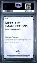 Graded 2025 Leaf Floyd Mayweather Jr #MI4 Metallic Imaginations Series 2 Blue /49 Boxing Card PSA 9 Mint (ONLINE ORDER ONLY)