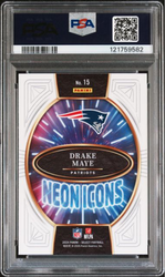 Graded 2024 Panini Select Drake Maye #15 Neon Icons Rookie RC Football Card PSA 10 Gem Mint (ONLINE ORDER ONLY)