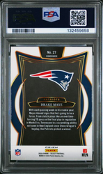 Graded 2024 Panini Select Drake Maye #27 Black & Red Shock Rookie RC Football Card PSA 9 Mint (ONLINE ORDER ONLY)