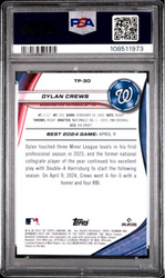 Graded 2024 Topps Bowmans Best Dylan Crews #TP30 Top Prospects Rookie RC Baseball Card PSA 10 Gem Mint (ONLINE ORDER ONLY)