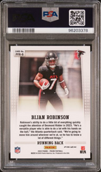 Graded 2023 Panini Prizm Bijan Robinson #PFR6 Flashback Rookie RC Football Card PSA 10 Gem Mint (ONLINE ORDER ONLY)