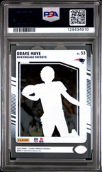 Graded 2024 Panini Clearly Donruss Drake Maye #53 Rookie RC Football Card PSA 10 Gem Mint (ONLINE ORDER ONLY)