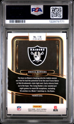 Graded 2024 Panini Select Brock Bowers #118 Red & Blue Shock Rookie RC Football Card PSA 10 Gem Mint (ONLINE ORDER ONLY)