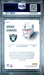 Graded 2024 Panini Contenders Brock Bowers #8 Rookie Stallions Rookie RC Football Card PSA 10 Gem Mint (ONLINE ORDER ONLY)